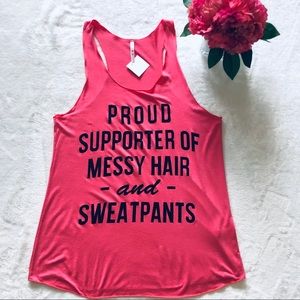 Adorable G & G Hot Pink and Black Tank